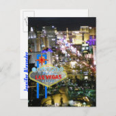 Las Vegas Huwelijk We Eloped Aankondigingskaart (Voorkant / Achterkant)