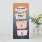 Las Vegas Huwelijksmenu Ceremonie Casino Programma (Staand voorkant)