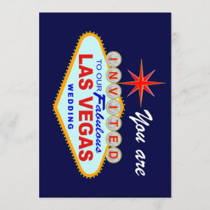 Las Vegas Huwelijksuitnodiging Kaart