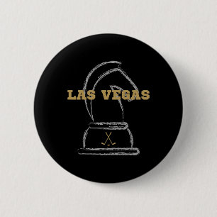 Las Vegas IJshockey Sportteam Gouden Nieuwigheid B Ronde Button 5,7 Cm
