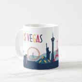 Las Vegas illustreert skyline Koffiemok (Voorkant links)