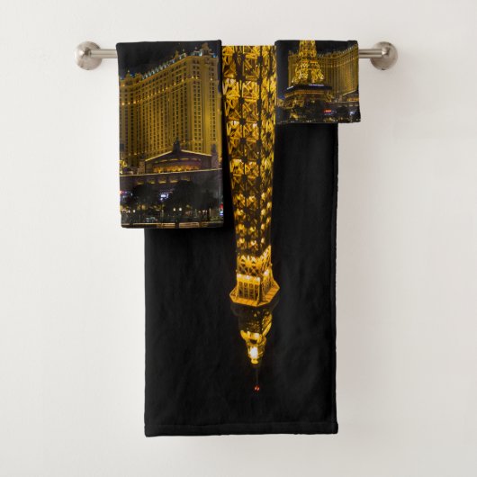 Las Vegas in de nacht Skyline Bad Handdoek (Insitu)