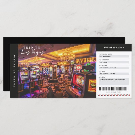 Las Vegas instapass reis vakantie ticket (Voorkant / Achterkant)
