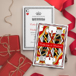 Las Vegas Jouer Carte King & Queen Mariage<br><div class="desc">Voici notre invitation de style carte à jouer Queen and King, le choix parfait pour votre mariage Las Vegas! Ces invitations sont conçues pour capturer l'essence de Sin City, avec leur design unique et leur style élégant. Chaque invitation comporte un roi royal et une reine de coeur. Les détails complexes...</div>