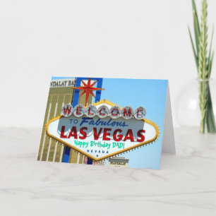 Las Vegas Joyeux père d'anniversaire ! Carte