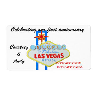 Las Vegas Jubileum Wijnlabels Etiket
