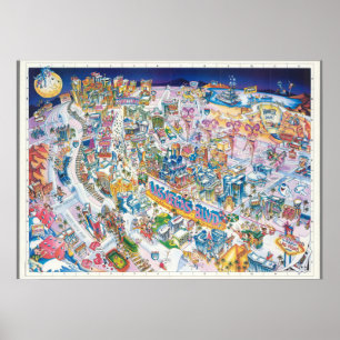 Las Vegas-kaart Poster