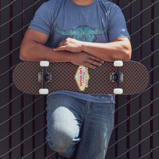 Las Vegas Kaart Suits Gray Skateboard (Buiten 3)