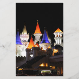 Las Vegas Kasteel Hotel Gokken Vegas Stad Kleurrij Briefpapier