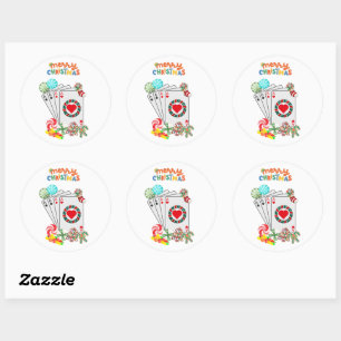 Las Vegas Kerst Poker Party Stickers