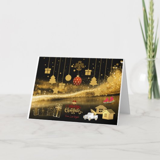 Las Vegas-kerstkaart Aankondiging (Voorkant)