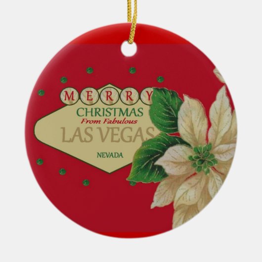 Las Vegas kerstversiering Keramisch Ornament (Voorkant)
