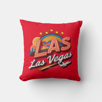 Las Vegas LAS Airport Code Throw Pillow Kussen