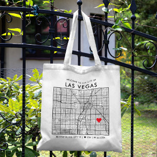 Las Vegas Liefde Locator Stadsplattegrond Bruilo Tote Bag