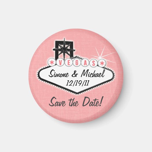 Las Vegas Magnet - Save the date Magneet (Voorkant)