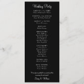 Las Vegas Malibu Blue Glitter Wedding Program Programma (Achterkant)