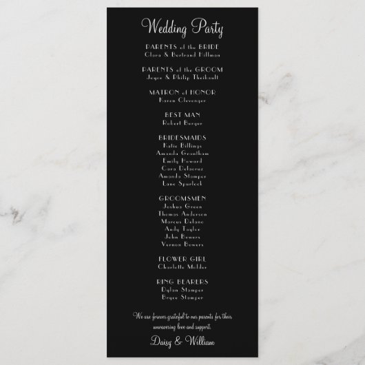 Las Vegas Malibu Blue Glitter Wedding Program Programma (Achterkant)