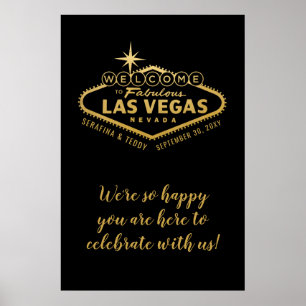 Las Vegas Mariage Affiche de bienvenue personnalis