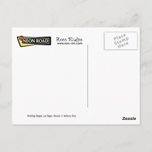 Las Vegas Mariage Chapelle Retro Carte postale (Dos)