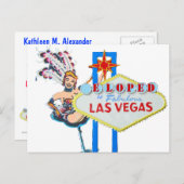 Las Vegas Mariage Elope Faire-part (Devant / Derrière)