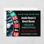 Las Vegas Mariage Enregistrer La Date Carte Post (Devant / Derrière)