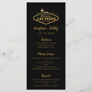 Las Vegas Mariage Menu Gold Black