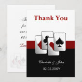 Las Vegas Mariage Merci cartes (Devant / Derrière)