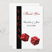 Las Vegas Mariage Merci cartes (Devant / Derrière)