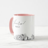 Las Vegas Mariage personnalisé café Mug (Devant gauche)