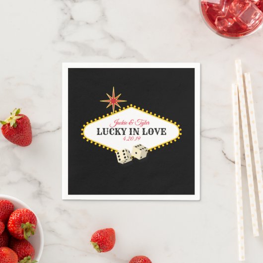 Las Vegas Marquee Bruiloft in zwart Servetten (Insitu)