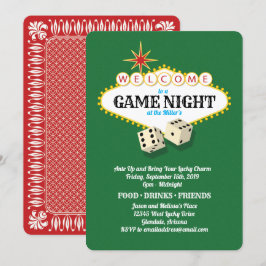 Las Vegas Marquee Game Night Green Kaart