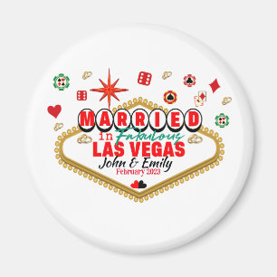 Las Vegas Married Couple Matching Vacada Magneet