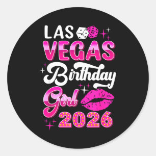 Las Vegas Meisjesreis 2026 Cruise Reis Bijpassende Ronde Sticker