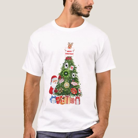 Las Vegas Merry Christmas T-shirt (Voorkant)