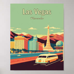 Las Vegas minimaliste Poster vintage Art