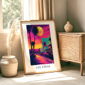 Las Vegas Neon Sunset Poster