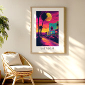 Las Vegas Neon Sunset Poster