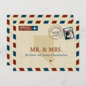 Las Vegas Nevada Airmail | Huwelijk Dank u Briefkaart (Voorkant / Achterkant)