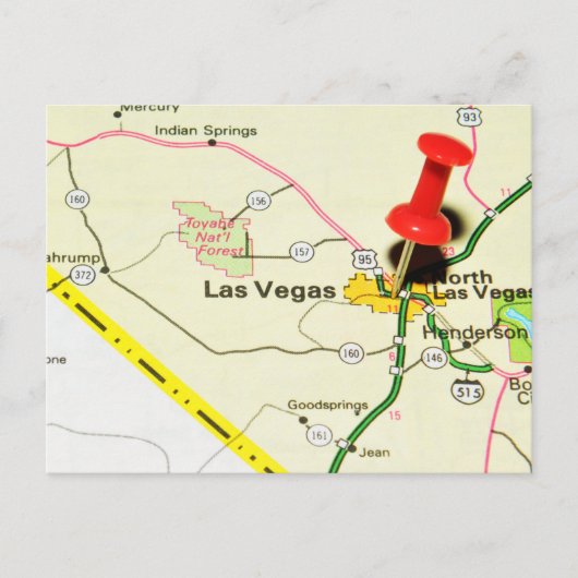 Las Vegas, Nevada Briefkaart (Voorkant)