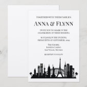 Las Vegas Nevada City Skyline Cityscape Wedding Kaart (Voorkant / Achterkant)