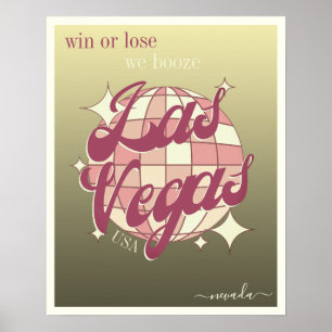 Las Vegas Nevada élégant or décor Poster