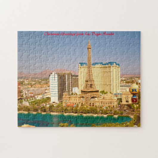 Las Vegas Nevada.Kerstgroeten Legpuzzel (Horizontaal)