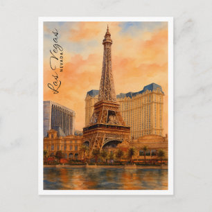 Las Vegas, Nevada Levendig Reis door de VS Feestdagenkaart