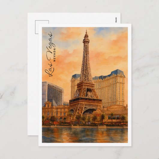 Las Vegas, Nevada | Levendig reizen door de VS Feestdagenkaart (Voorkant / Achterkant)