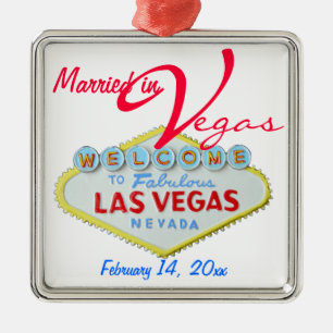 Las Vegas Nevada Marriage Celebration Metalen Ornament