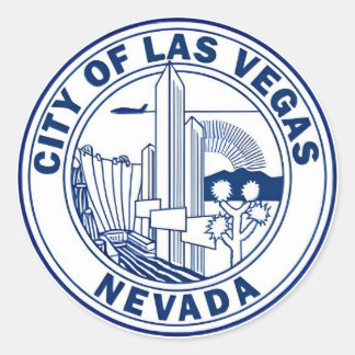 Las Vegas Nevada Officiële City Seal Ronde Sticker