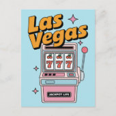 Las Vegas Nevada Retro Slot Machine Jackpot Briefkaart (Voorkant)