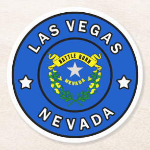 Las Vegas Nevada Ronde Kartonnen Onderzetter