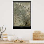 Las Vegas Nevada Satellite Poster Map (Keuken)