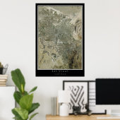 Las Vegas Nevada Satellite Poster Map (Thuiskantoor)